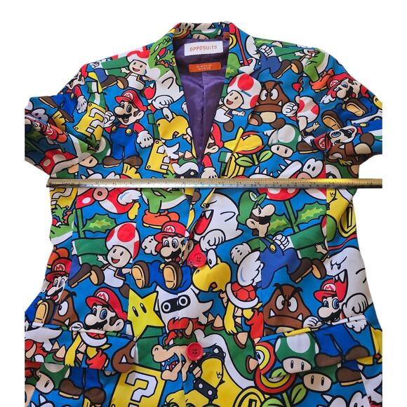 Nintendo Super Mario Dress Suit Boy Size 16Y OppoSuits Gamer 3 Pc Set - Picture 5 of 16